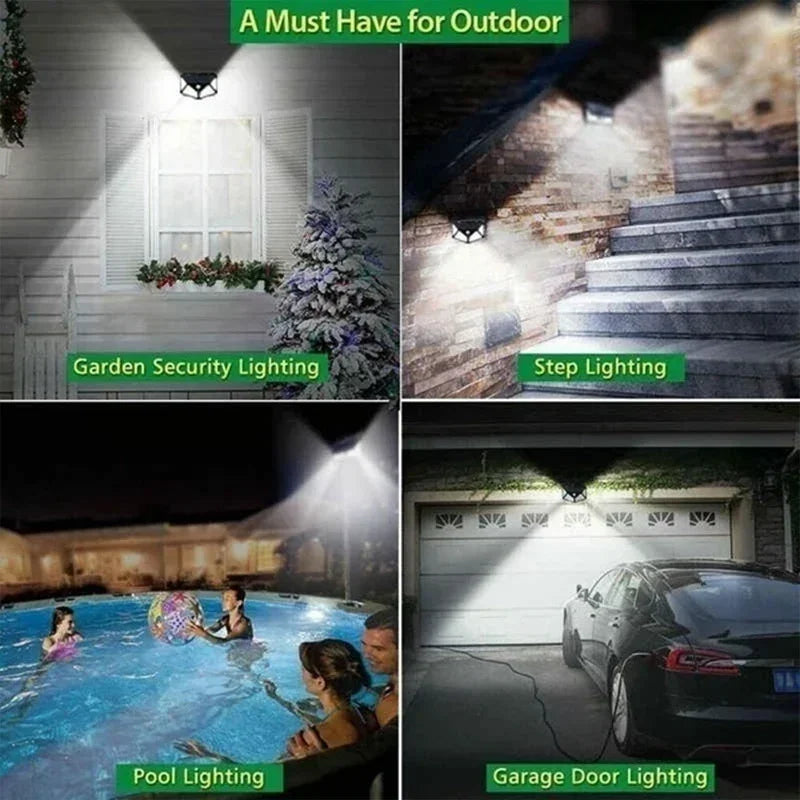 DecorBites™ 100 LED Solar Wall Lights: Motion Sensor Outdoor Solar Lamp for Garden
