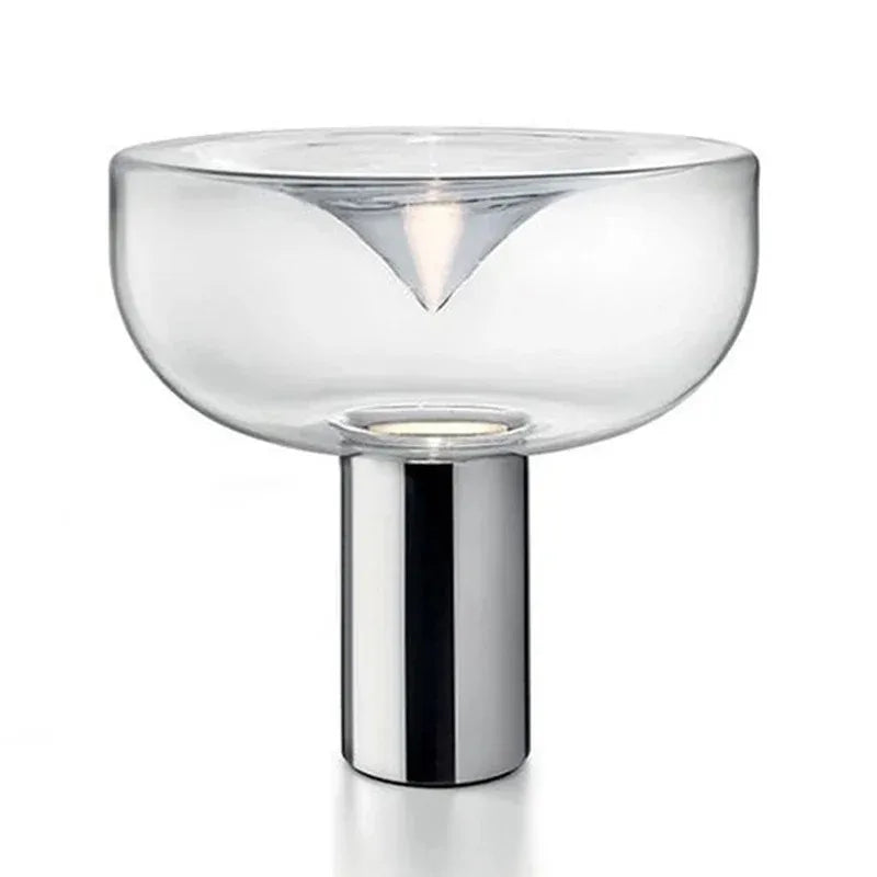 DecorBites™ Aella Glass Table Lamp - Luxury Art Clear Lamp for Office Bedroom Home Décor