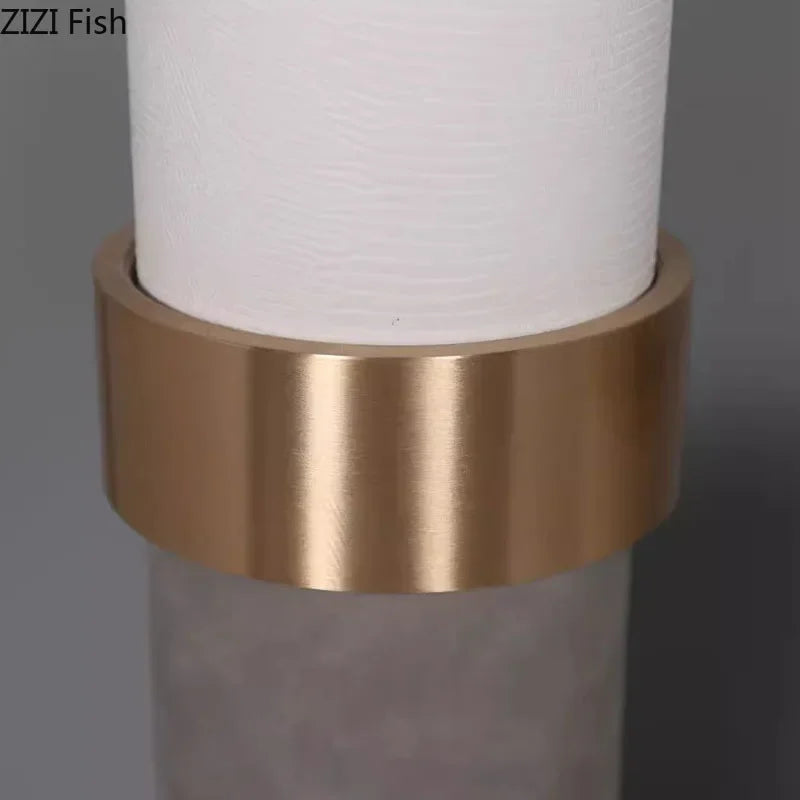 DecorBites™ Gold Cylinder Vase Leather Desk Decor Artificial Flower Arrangement