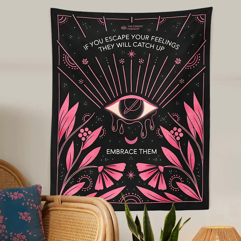 DecorBites™ Botanical Eye Tapestry Wall Hanging Psychedelic Bohemia Home Decor