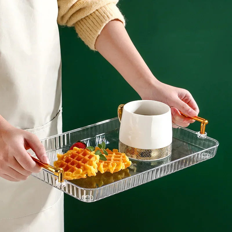 DecorBites™ 6-Grid Divided Fruit Plate Snack Dish Dry Fruit Tray Light Luxury Tray