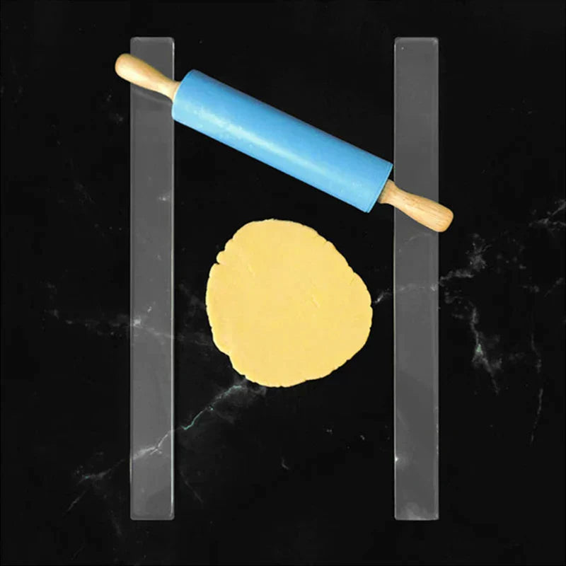 DecorBites™ Biscuit Cake Rolling Tool: Pastry & Fondant Thickness Ruler, Cookie Smoother & Balance Ruler