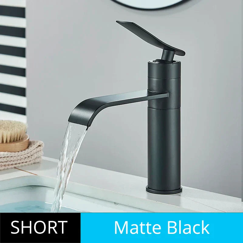 DecorBites™ Basin Faucet Mixer for Bathroom Vessel Washbasin Hot Cold Water Deck Mounted