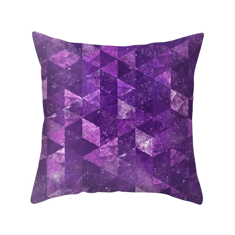 DecorBites™ Blue Purple Polyester Pillow Case Throw Pillow Cover for Home Office Bedroom Sofa