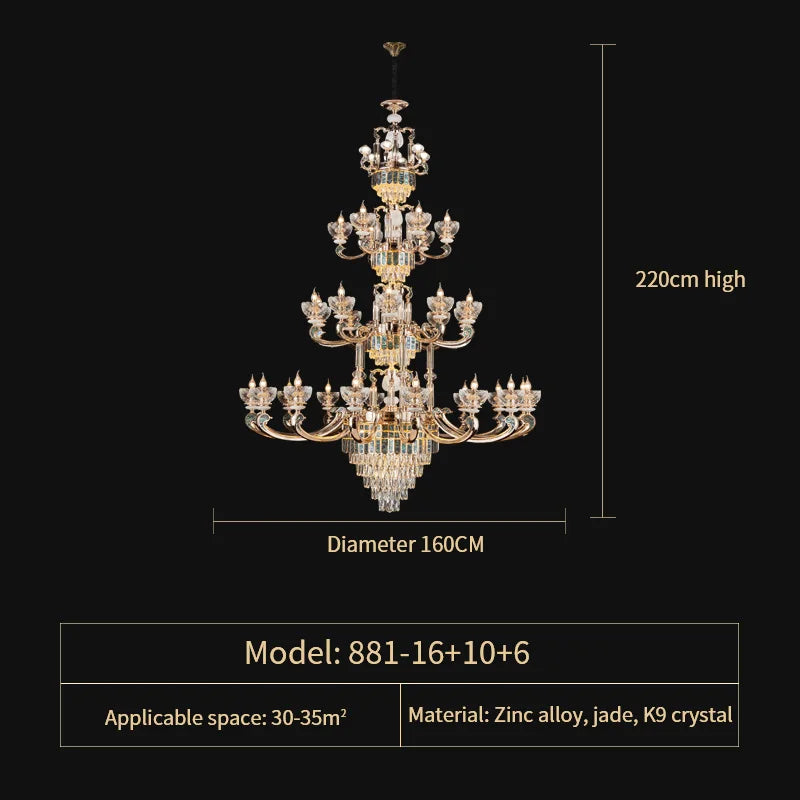DecorBites™ Crystal Candle Chandelier: Modern European Living Room Lighting