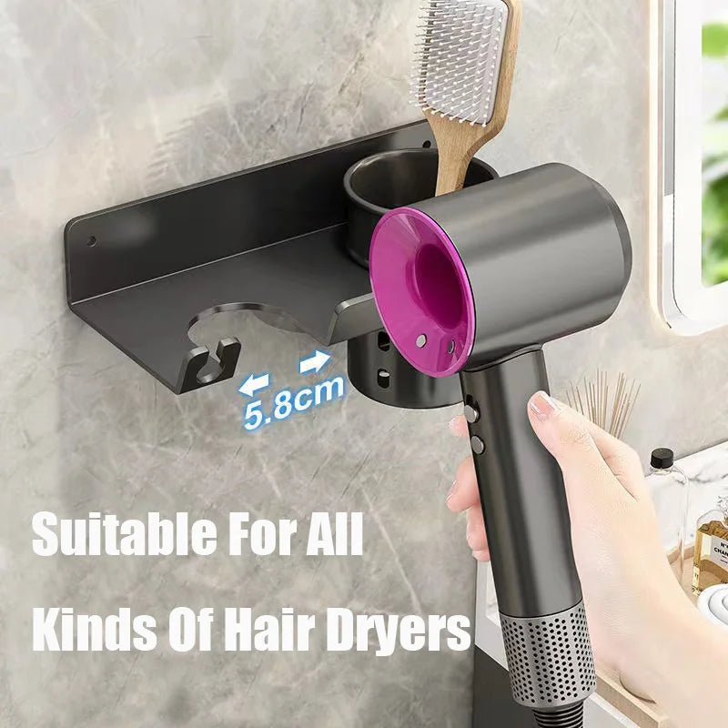 DecorBites™ Hair Tool Organizer Rack Bathroom Shelves Blower Storage Shelf