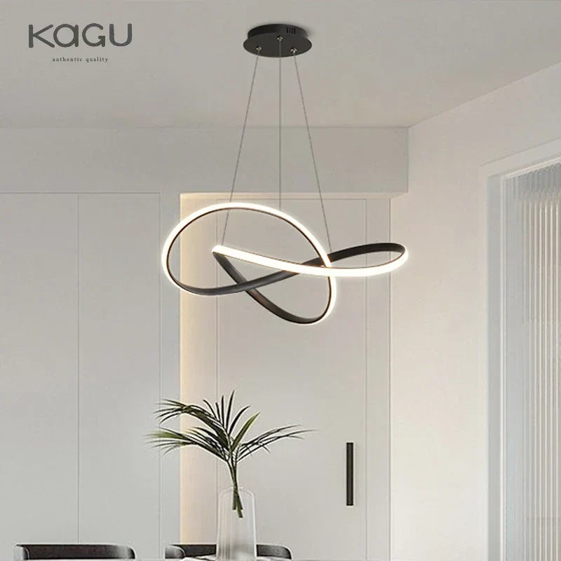 DecorBites™ LED Chandelier Light: Modern Aluminum Acrylic Pendant for Dining Room & Restaurant