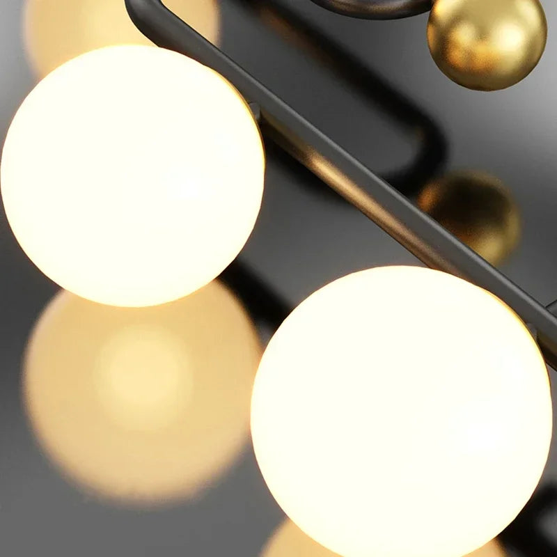 DecorBites™ Glass Ball LED Chandelier Pendant for Dining Living Bedroom Kitchen