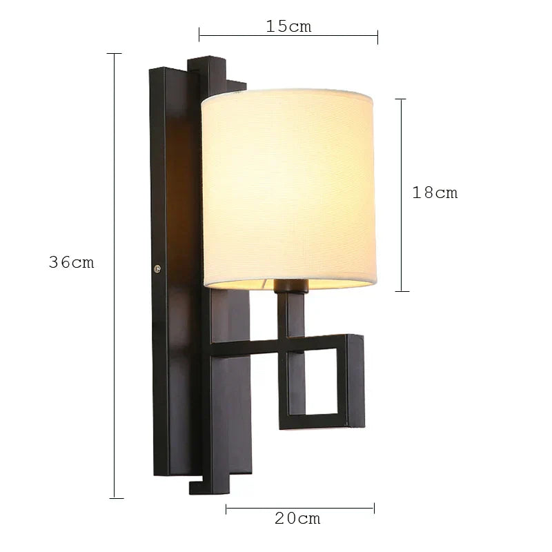 DecorBites™ Chinese Lantern Cloth Wall Light for Bedroom, Corridor, Aisle, Restaurant