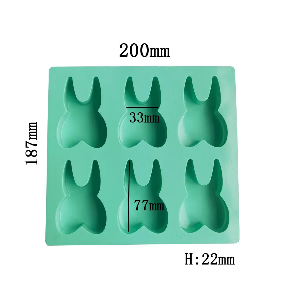 DecorBites™ 6 Hole Tooth Silicone Mold 3D Cake Biscuit Candy Ice Cube Bakeware