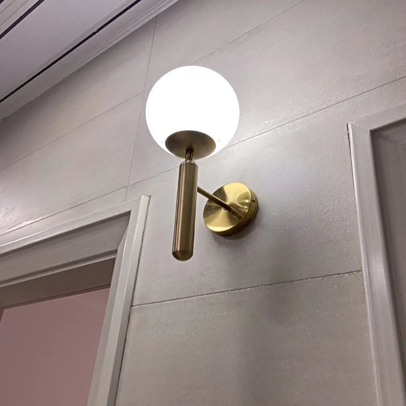 DecorBites™ Glass Ball Mirror Wall Lights for Bedroom Living Room Decor