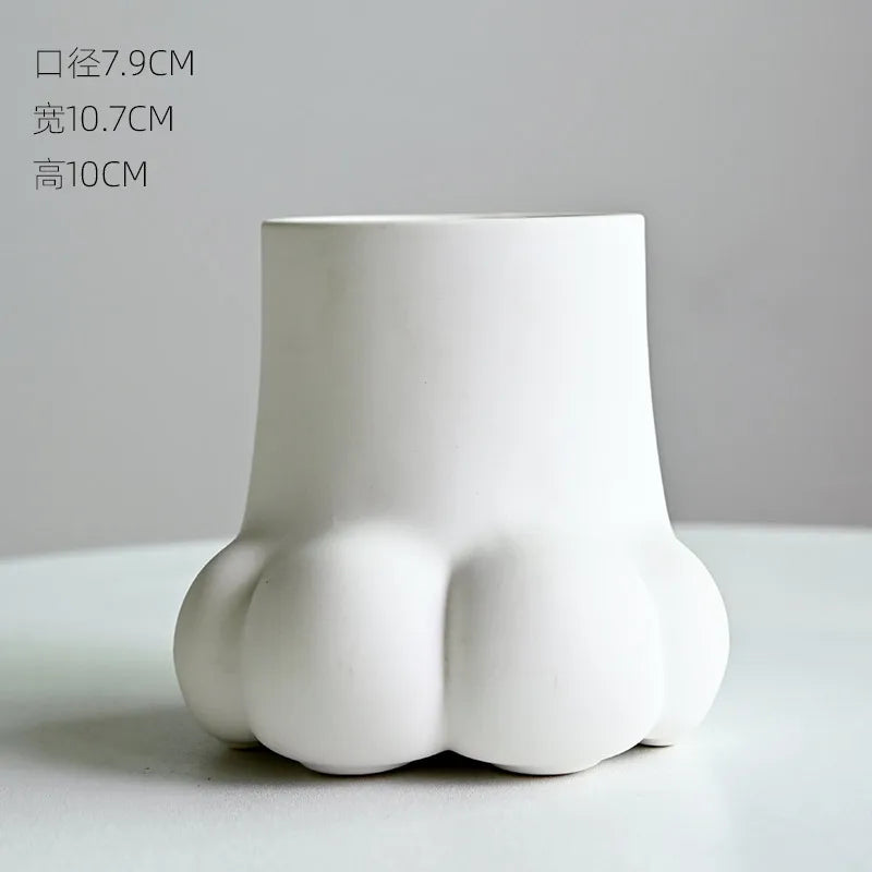 DecorBites™ Cute Cartoon Cat Claw Ceramic Vase Home Decoration
