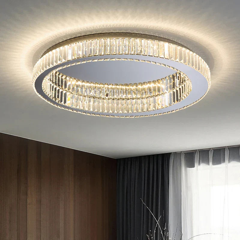 DecorBites™ Crystal LED Ceiling Chandelier for Home Living Room Bedroom Lighting