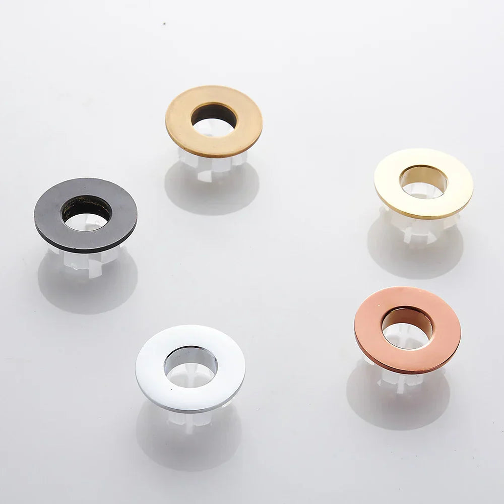 DecorBites™ Brass Sink Overflow Cover Six-foot Ring WF-0567
