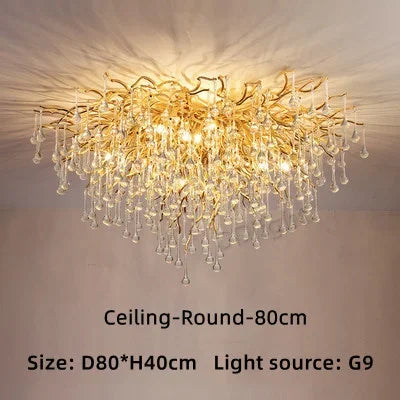 DecorBites™ Crystal Ceiling Chandelier: Modern Luxury for Living, Dining, Bedroom, Hotel, Hall, Home Decor