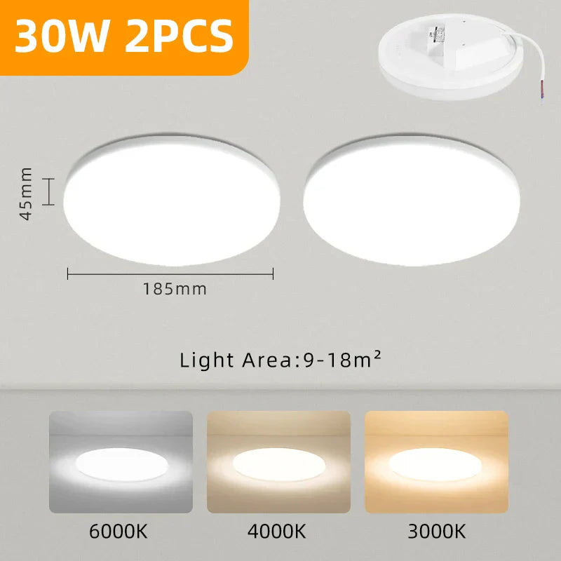 DecorBites™ LED Ceiling Chandelier: Modern 220V Living Room Light Fixture with Ultrathin Design