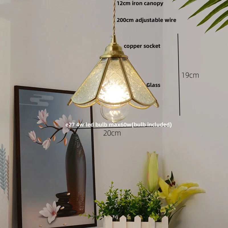 DecorBites™ Blue Glass LED Pendant Lamp: Nordic Modern Hanging Light.