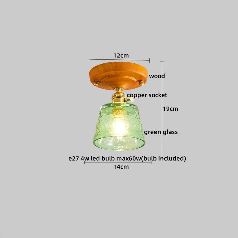 DecorBites™ Brass Glass Ceiling Lamp Modern LED Light Fixture - Elegant Home Decor