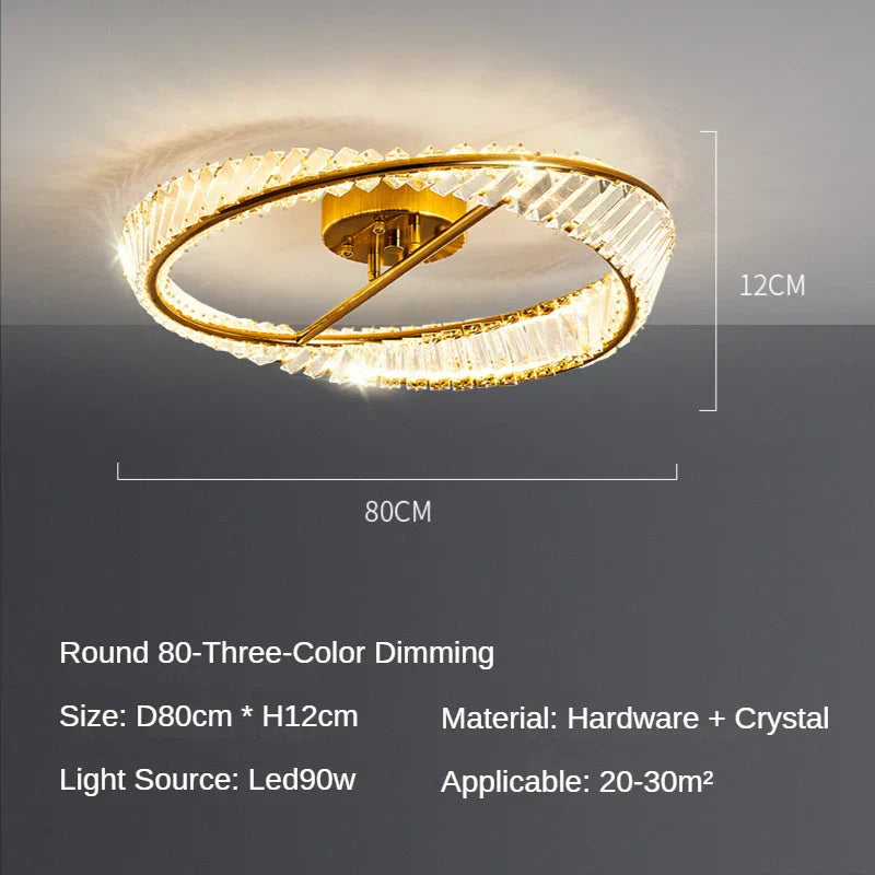 DecorBites™ Crystal LED Chandelier Ceiling Lamps - Modern Luxury Indoor Lighting Fixtures