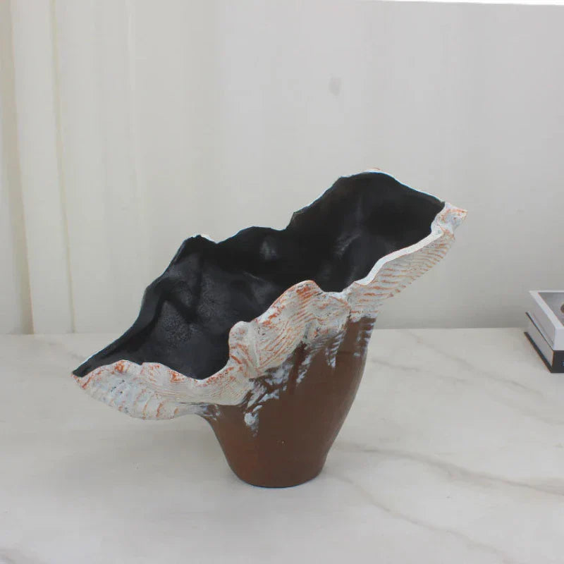DecorBites™ Irregular Resin Flower Vase Home Decor Floral Arrangement Sculpture