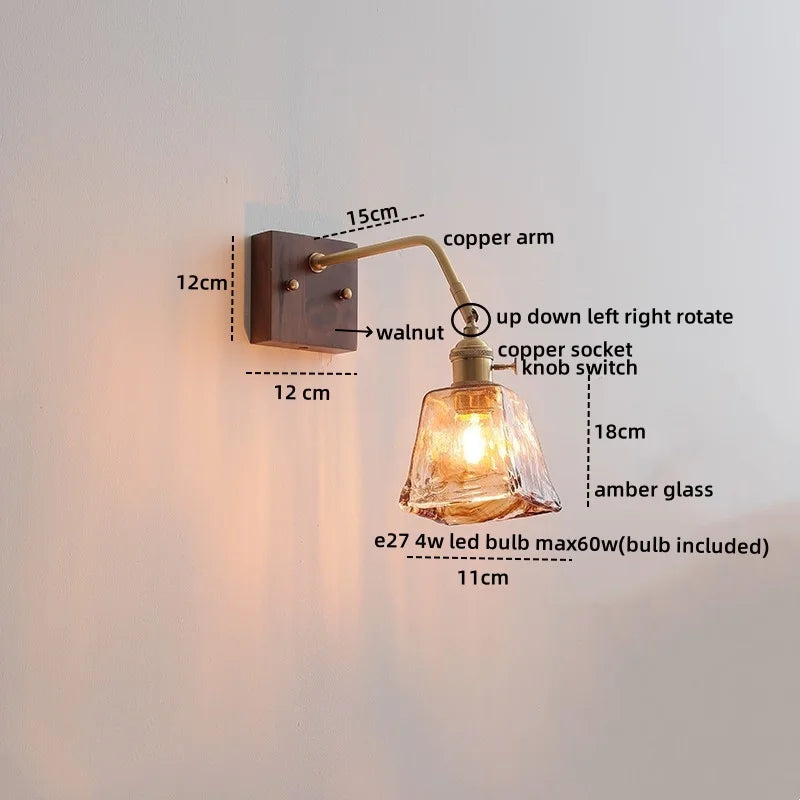 DecorBites™ Ceramic LED Wall Sconce Pull Chain Switch Mirror Light Fixtures