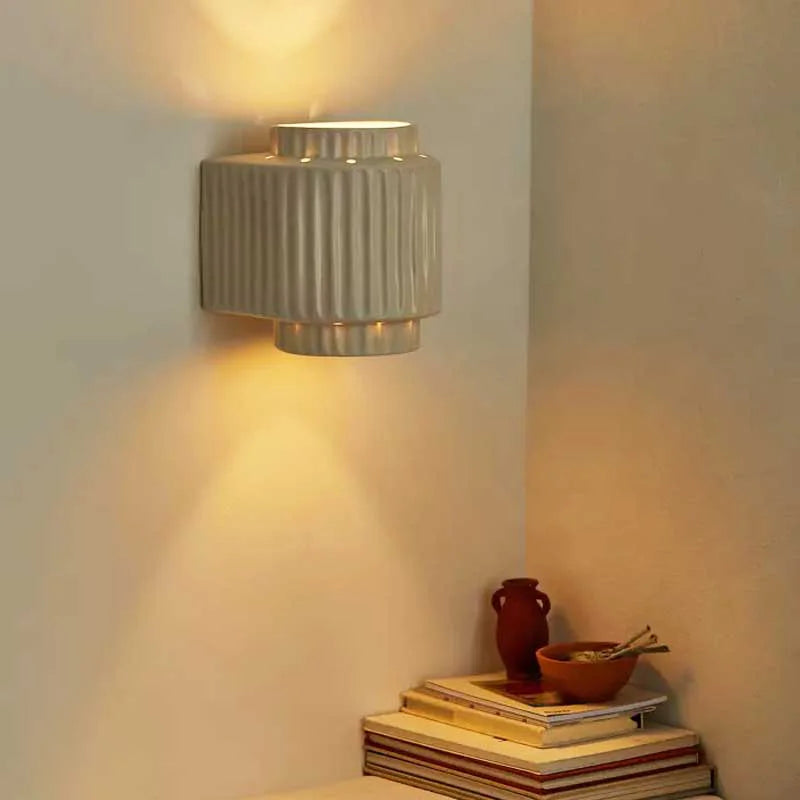 DecorBites™ Cream White LED Wall Lamp for Bedroom Study Living Room Decor