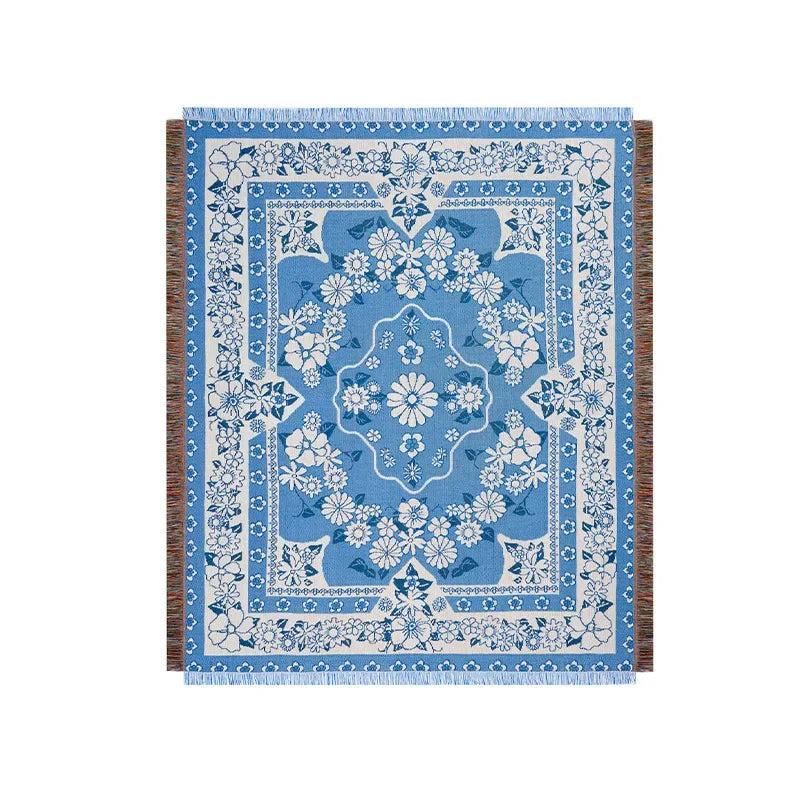 DecorBites™ Boho Floral Sofa Throw Blanket