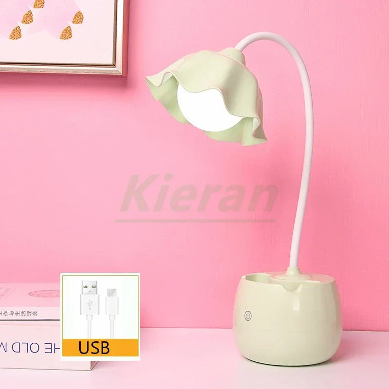 DecorBites™ Lotus Floor Lamp: Modern LED Desk Lamp for Bedroom Study Living Room