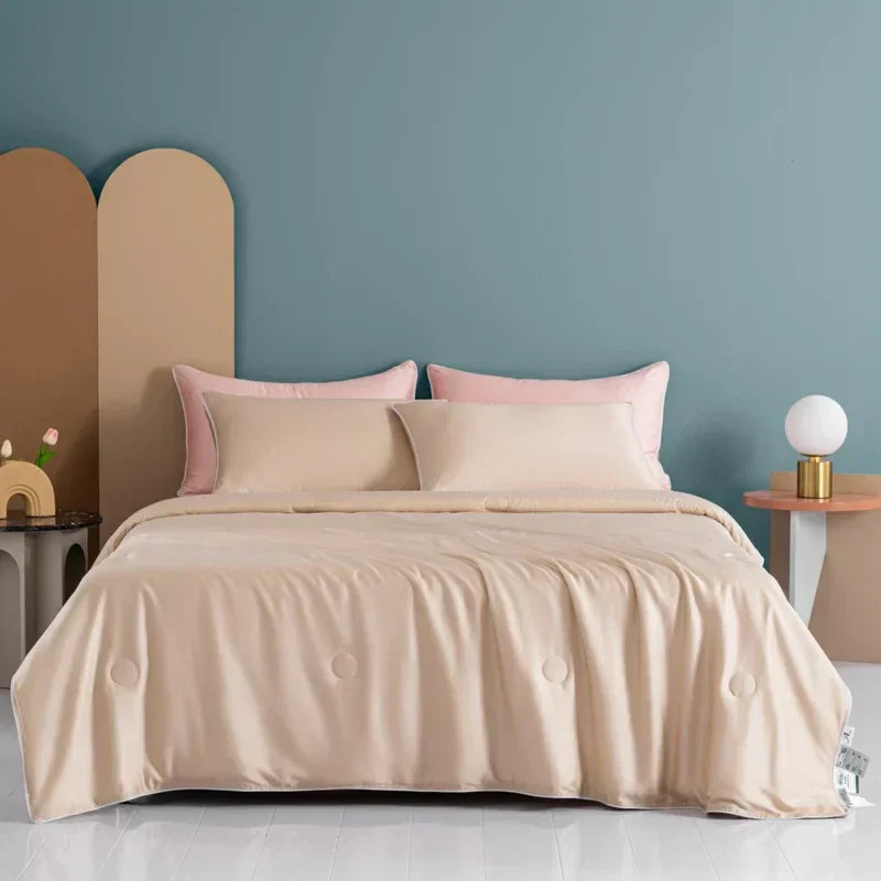 DecorBites™ Cooling Comforter: Silky Soft Lightweight Quilt for Summer, Double-Sided Cold Fabric