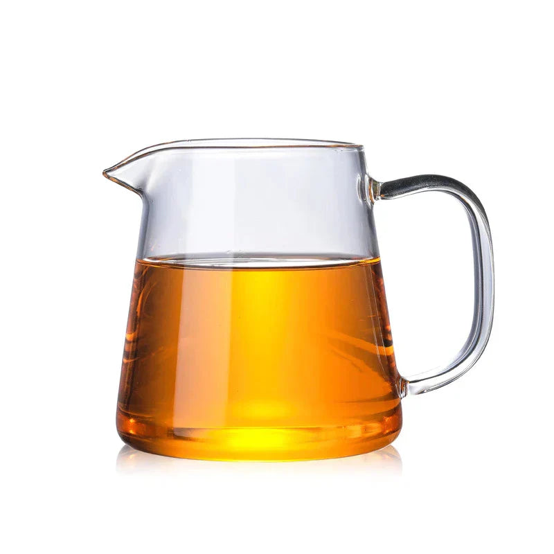 DecorBites™ Glass Tea Pot Set with Infuser - Heat-Resistant Teapot & Fair Cup - Puer Tea Brewing Kit
