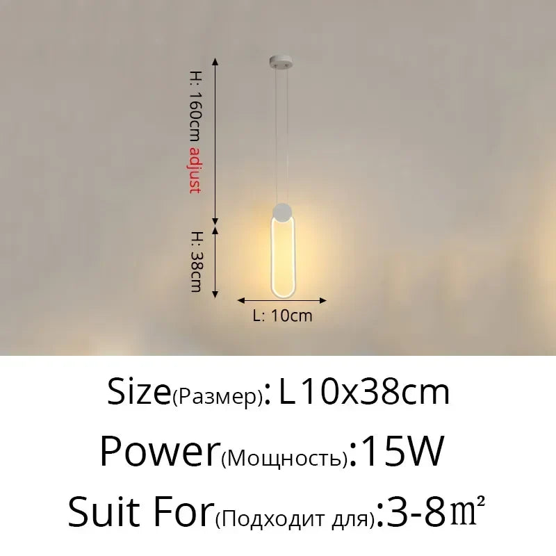 DecorBites™ Geometric LED Pendant Lights for Living Room Bedroom Kitchen, Modern Hanging Lamps for Decor