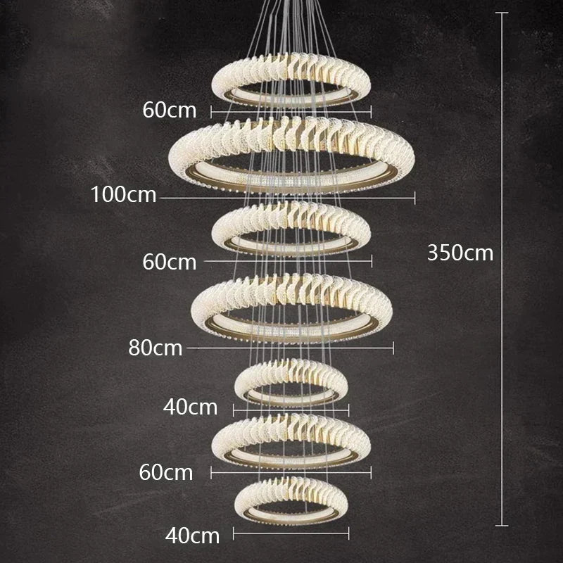 DecorBites™ Crystal Chandelier: Elegant Living & Dining Room Pendant Lighting
