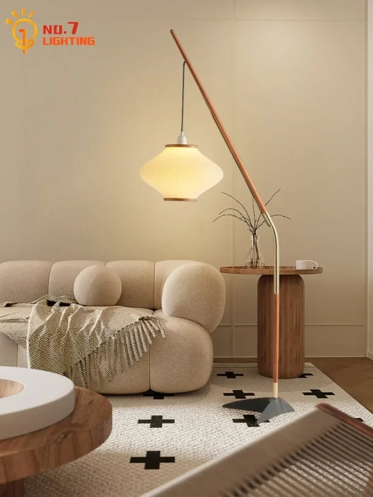 DecorBites™ Cream Wind Acrylic Designer LED Floor Lamp for Living Room and Bedroom