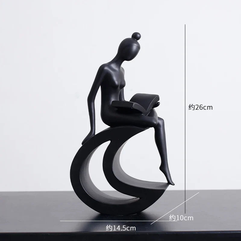 DecorBites™ Abstract Resin Sculpture Modern Desk Decoration Minimalist Figures Ornaments