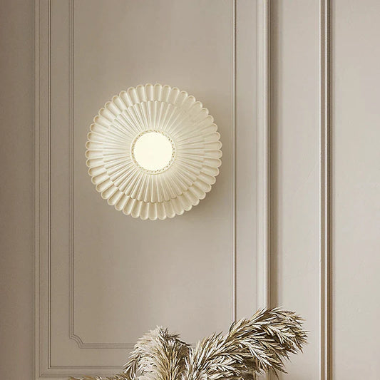 DecorBites™ French Cream Wind Wall Lamp, Carved Designer Pastoral Style Sconce for Bedroom and Living Room