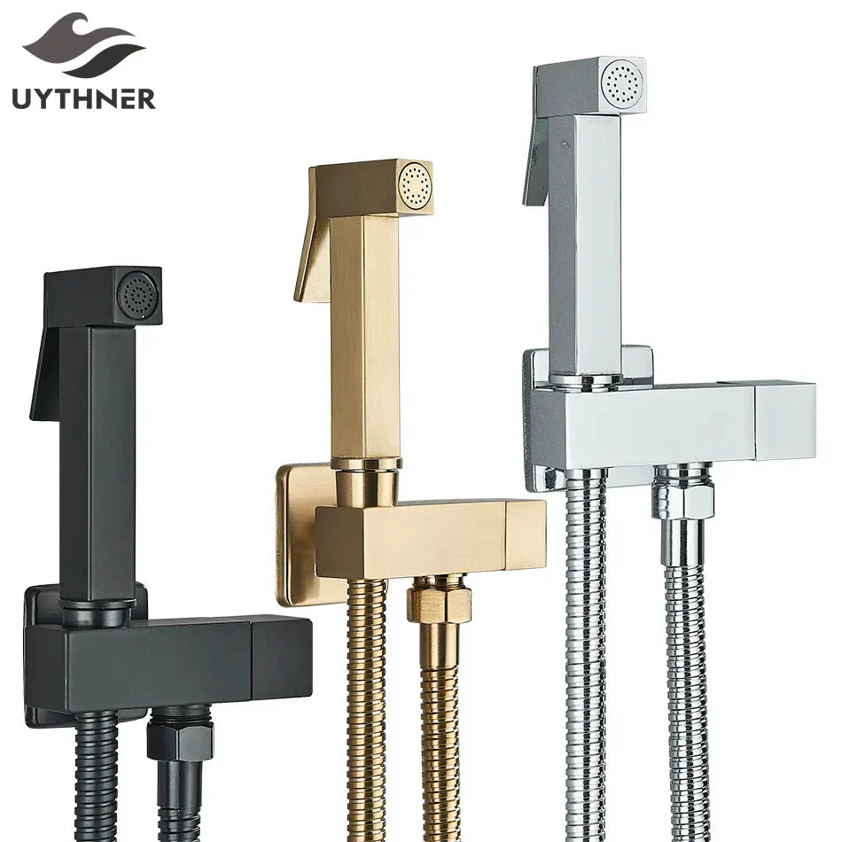 DecorBites™ Brass Bidet Faucet Single Cold Water Toilet Handle Jet Sprayer Mixer