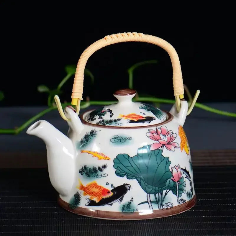 DecorBites™ Blue and White Porcelain Tea Pot Clay Yixing Coffee Teapot Gaiwan Samovar
