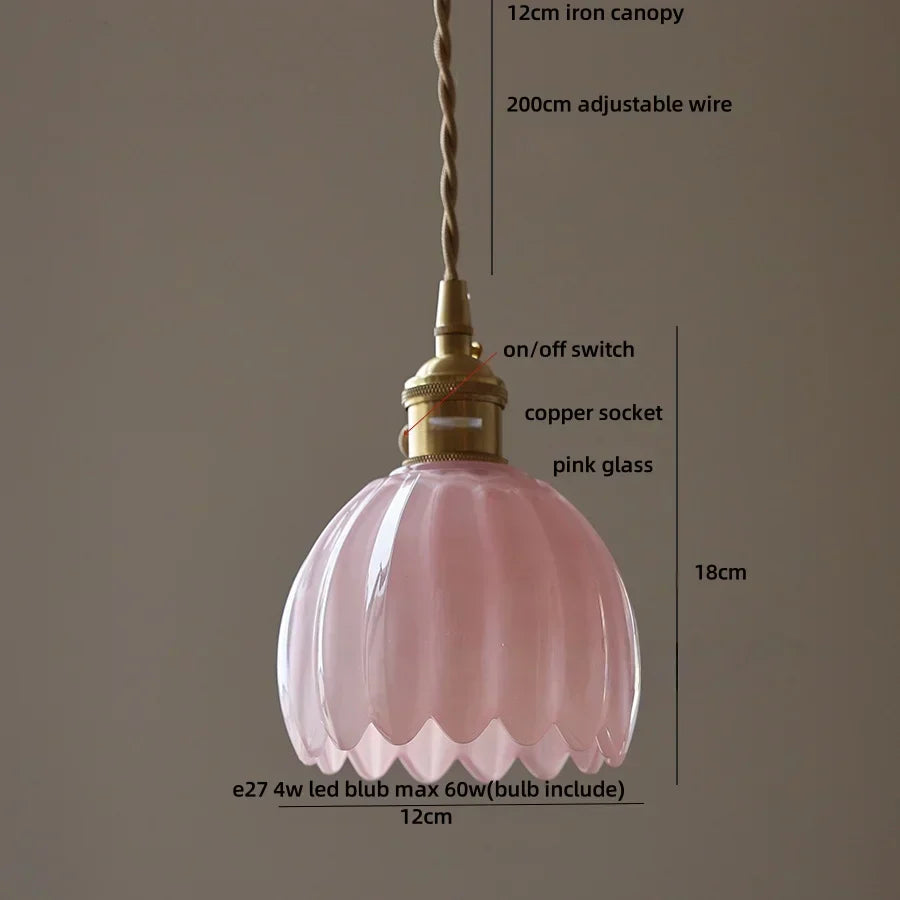 DecorBites™ Blue Glass LED Pendant Light: Modern Nordic Hang Lamp for Living, Dining, Coffee Room