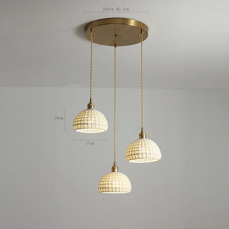 DecorBites™ Bule Ceramic LED Pendant Lamp Modern Nordic Hanging Light for Bedroom Restaurant