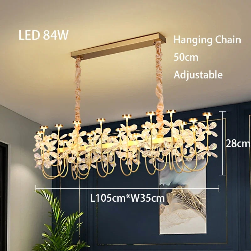 DecorBites™ Butterfly Chandelier: Modern LED Dimmable Pendant Lamp Luxe Crystal Decor-Light 2024