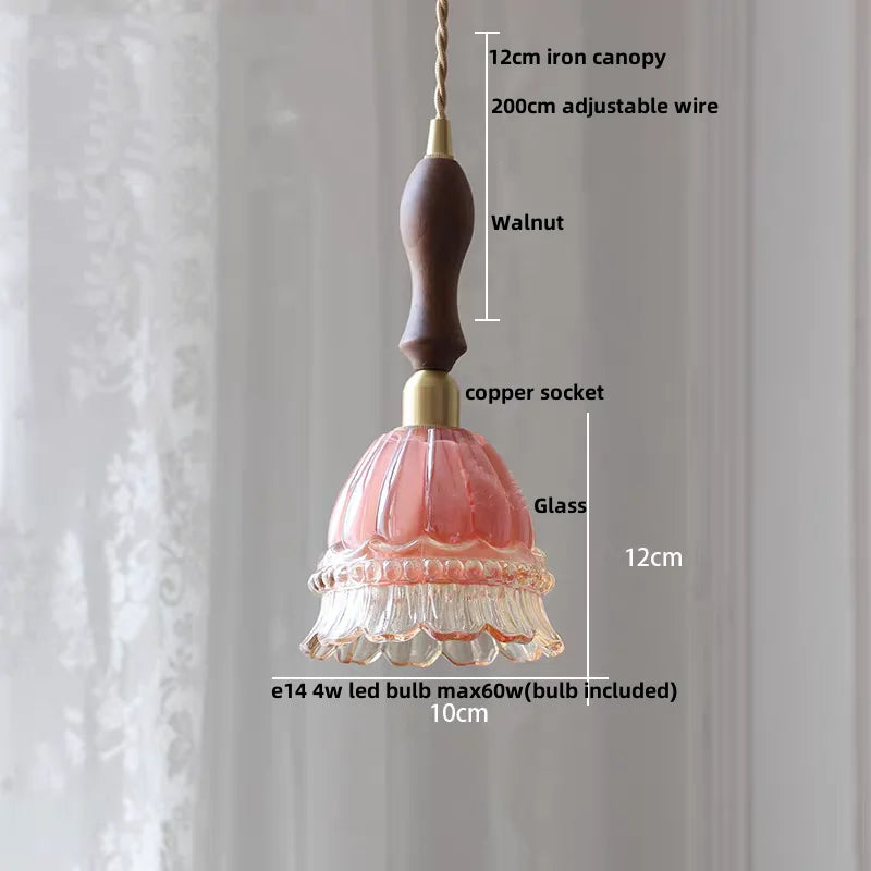 DecorBites™ Brass LED Pendant Light Fixture Clear Glass Adjustable Nordic Hanging Lamp