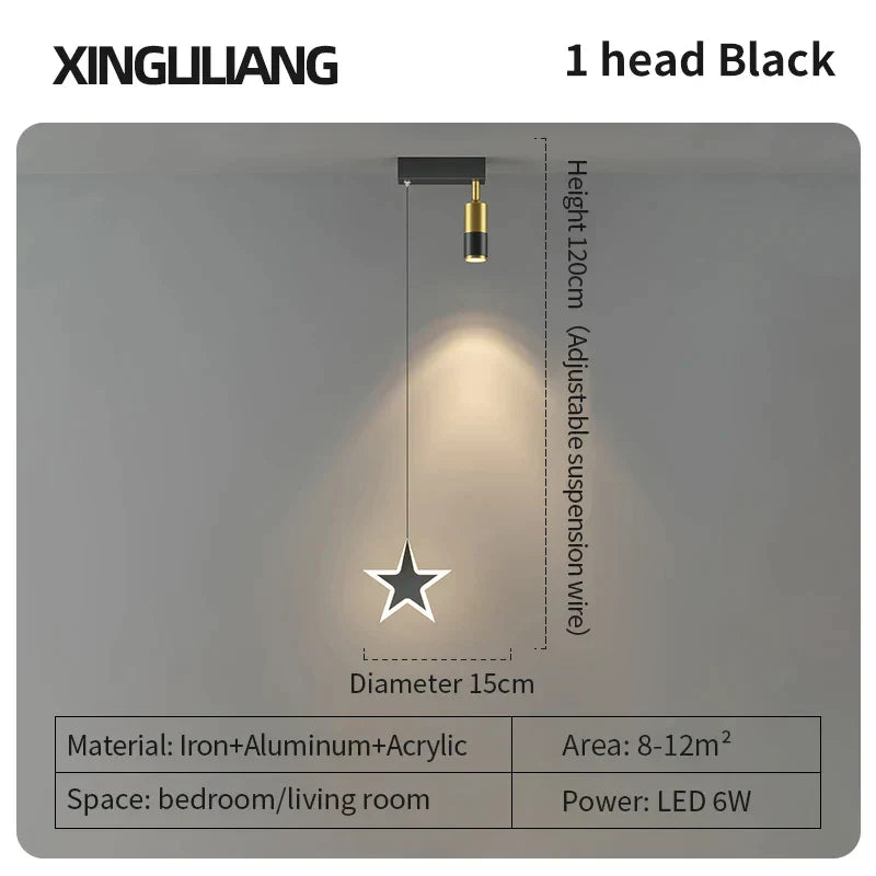 DecorBites™ Golden Pendant Chandelier for Bedroom & Living Room Décor