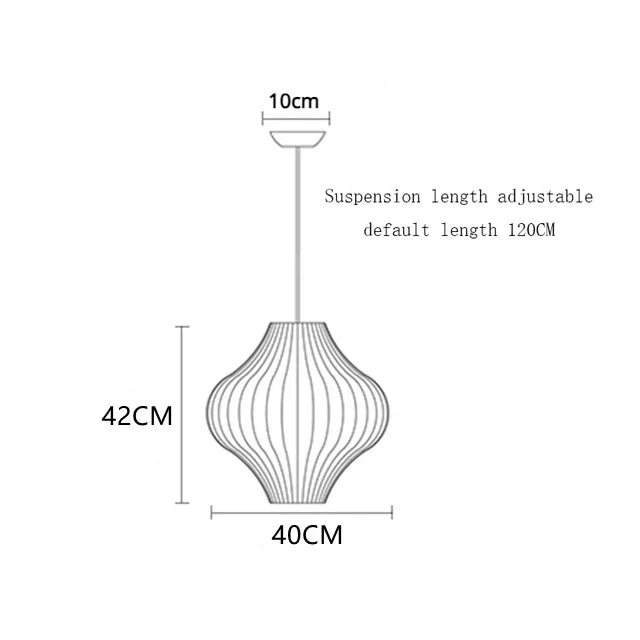 DecorBites™ Elegant Silk Designer Pendant Lamp for Home & Hospitality Lighting