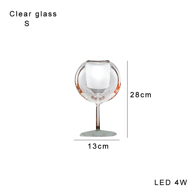 DecorBites™ Gold Chrome Glass Table Decor Lamp for Luxury Living Room, Villa, Store, Cafe