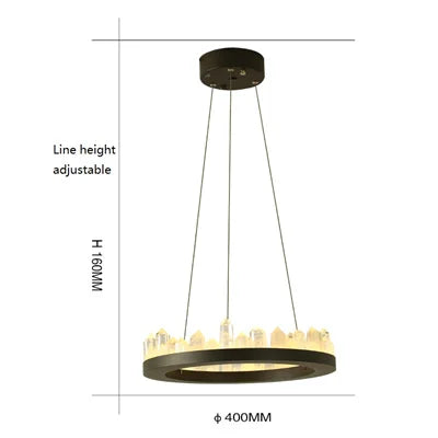 DecorBites™ Crystal LED Pendant Lights: Modern Gold Black Industrial Lamp for Stylish Illumination