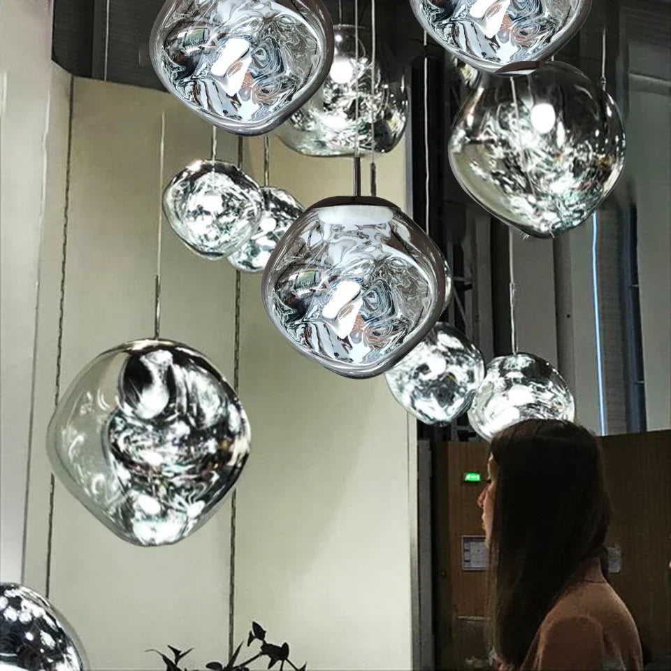 DecorBites™ Glass Lava LED Pendant Lights for Modern Living Room Bedroom Decor