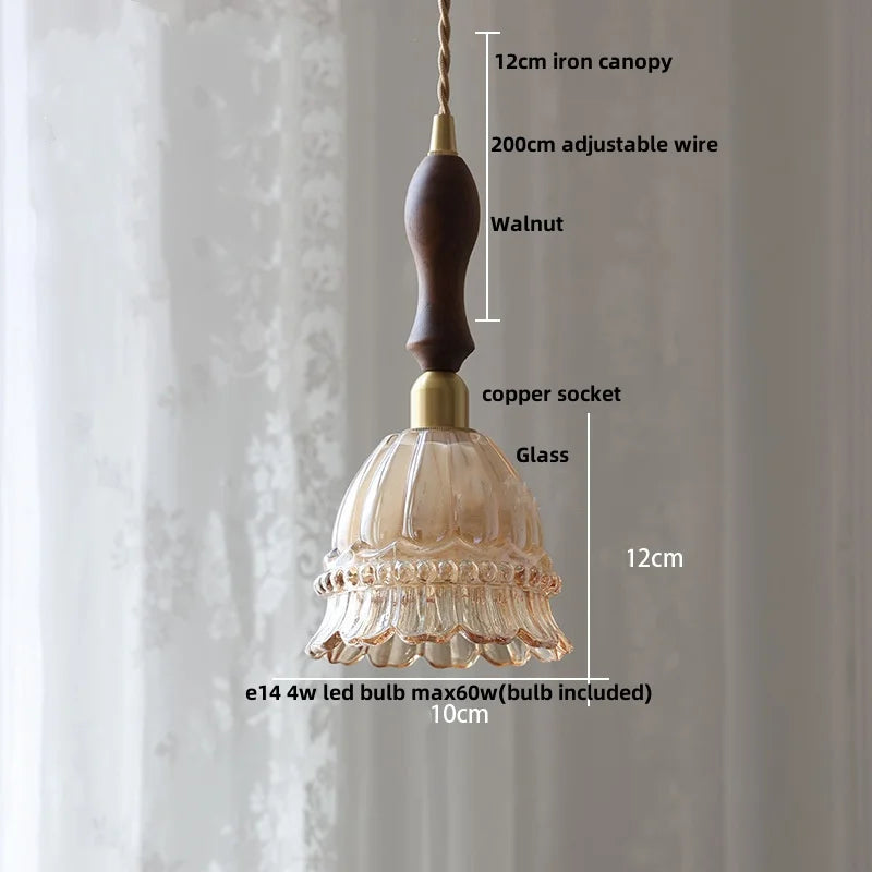 DecorBites™ Brass LED Pendant Light Fixture Clear Glass Nordic Modern Hanging Lamp