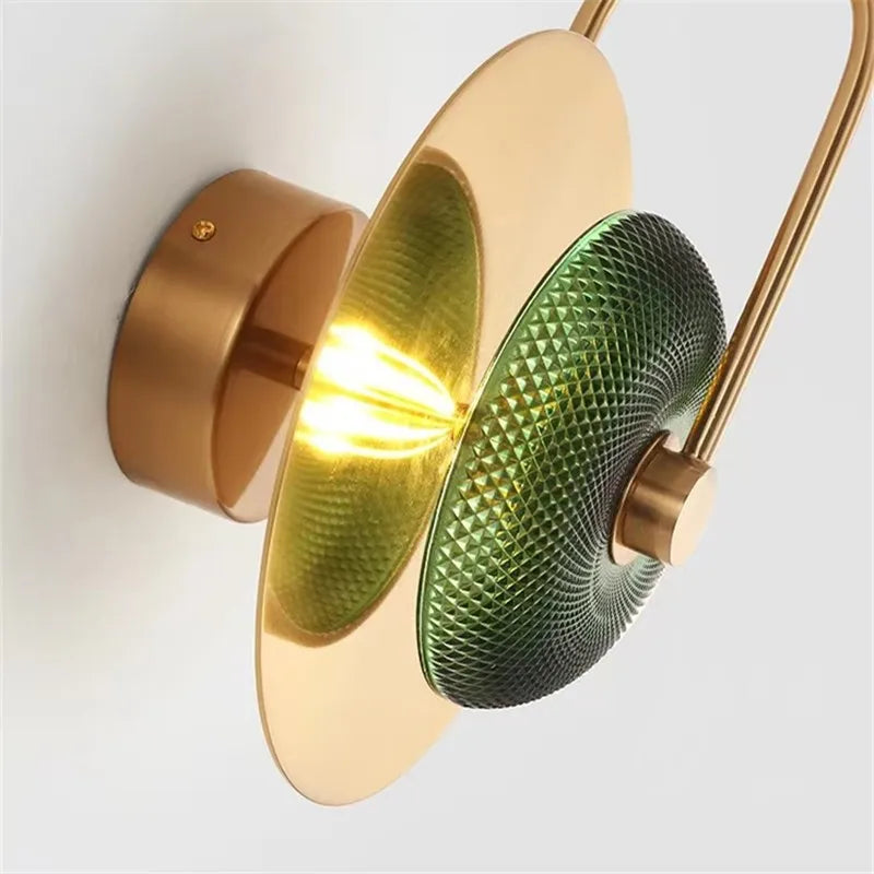 DecorBites™ Glass Led Metal Wall Art Lamp for Modern Living Room Decor