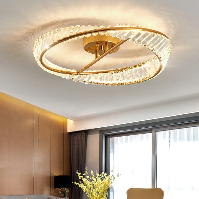 DecorBites™ Crystal LED Chandelier Ceiling Lamps - Modern Luxury Indoor Lighting Fixtures