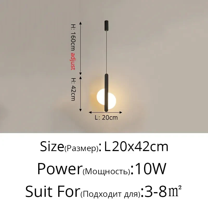 DecorBites™ Geometric LED Pendant Lights for Living Room Bedroom Kitchen, Modern Hanging Lamps for Decor